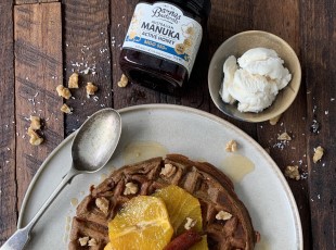 Buckwheat & Manuka Honey Spiced Waffles